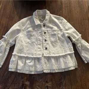 Super cute Pilcro white denim jacket